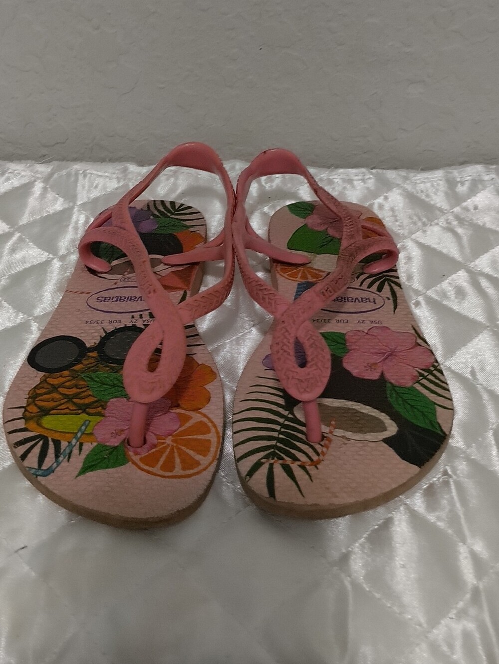 Havaianas Pink Pineapple & Sunglasses Print Flip Flops